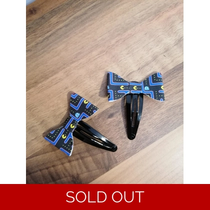 Pac Man Hair Clip Set